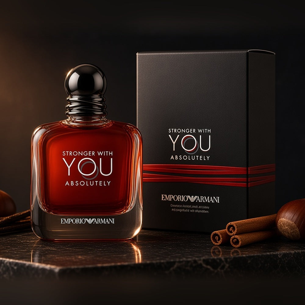 Armani Stronger With You Absolutely Parfum 100ml bottle and box