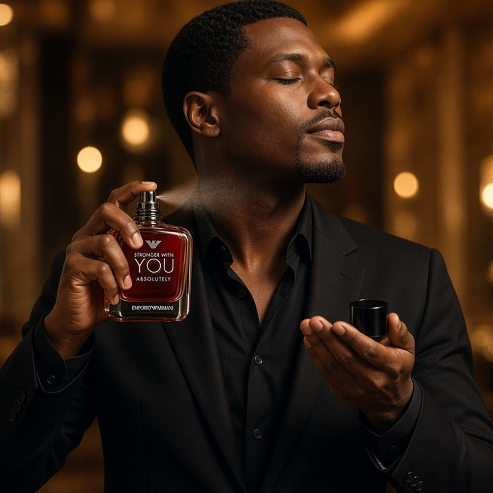 Armani Stronger With You Absolutely Parfum 100ml being worn