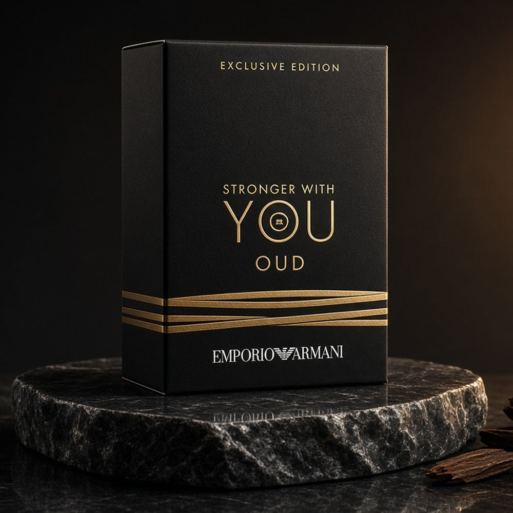 Armani Stronger With You Oud Eau de Parfum 100ml bottle and box