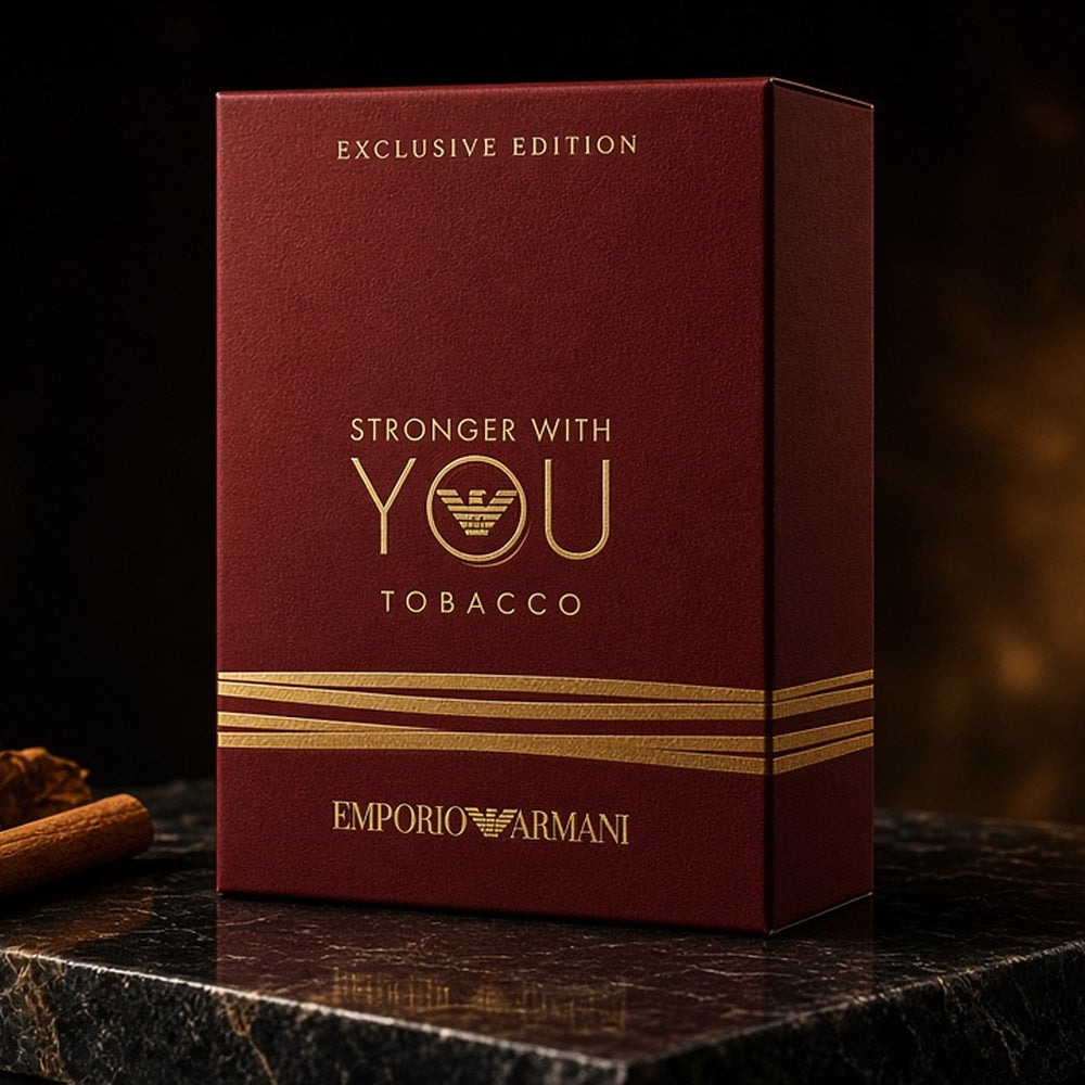 Armani Stronger With You Tobacco Eau de Parfum 100ml bottle and box
