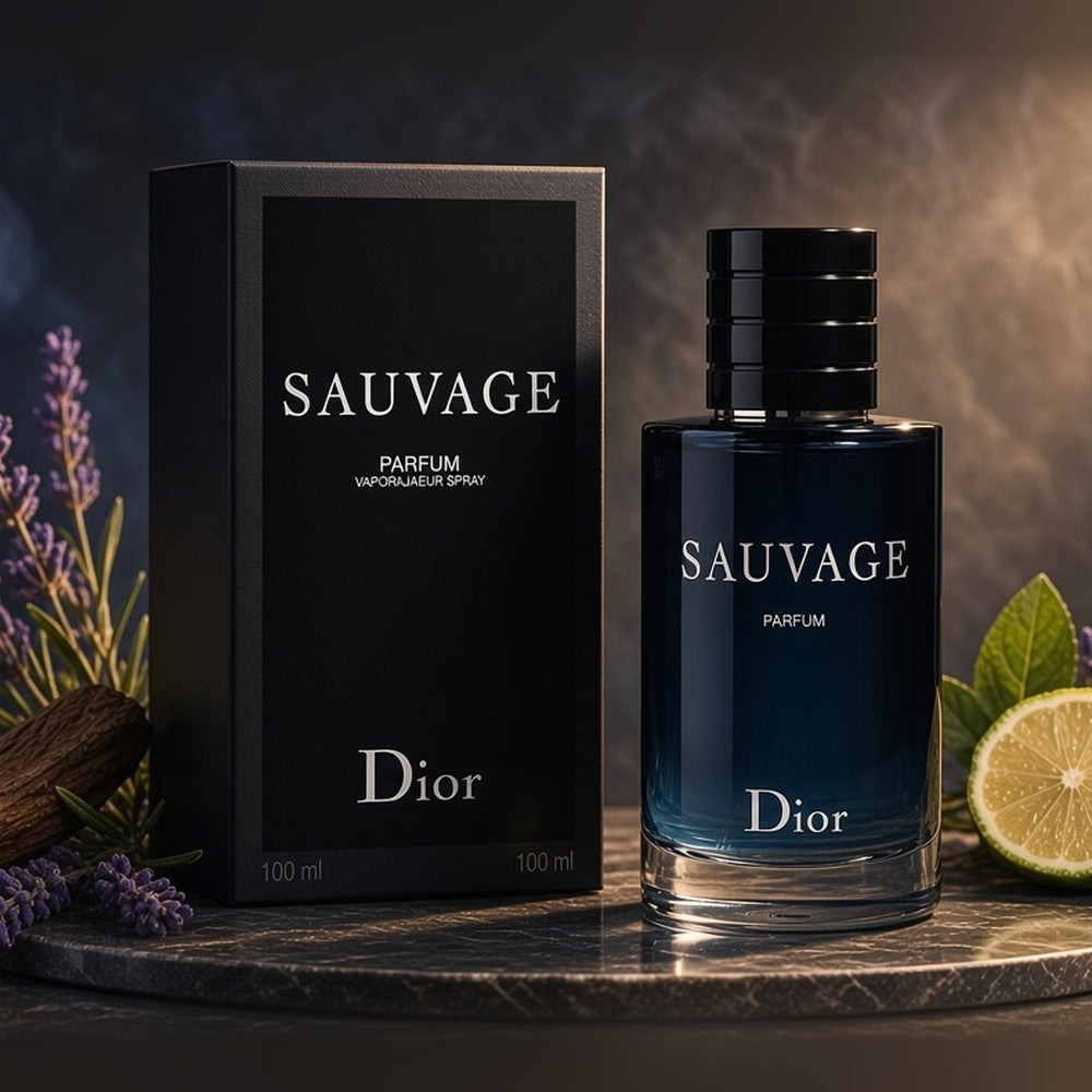 Dior Sauvage Parfum 100ml bottle and box