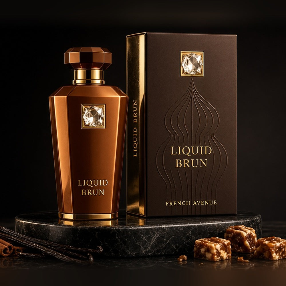 French Avenue Liquid Brun Eau de Parfum 100ml bottle and box