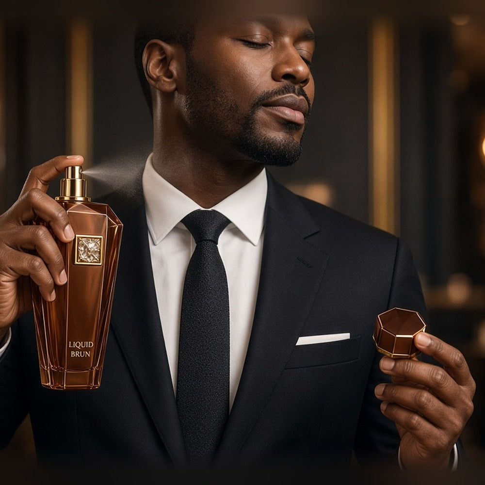 French Avenue Liquid Brun Eau de Parfum 100ml being worn