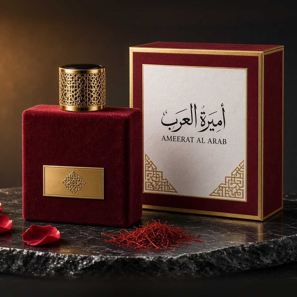 Asdaaf Ameerat Al Arab Eau de Parfum 100ml bottle and box