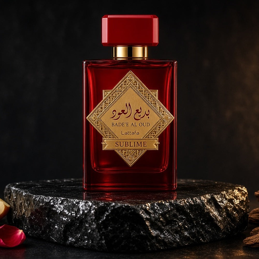 Lattafa Bade'e Al Oud Sublime Eau de Parfum 100ml bottle and box