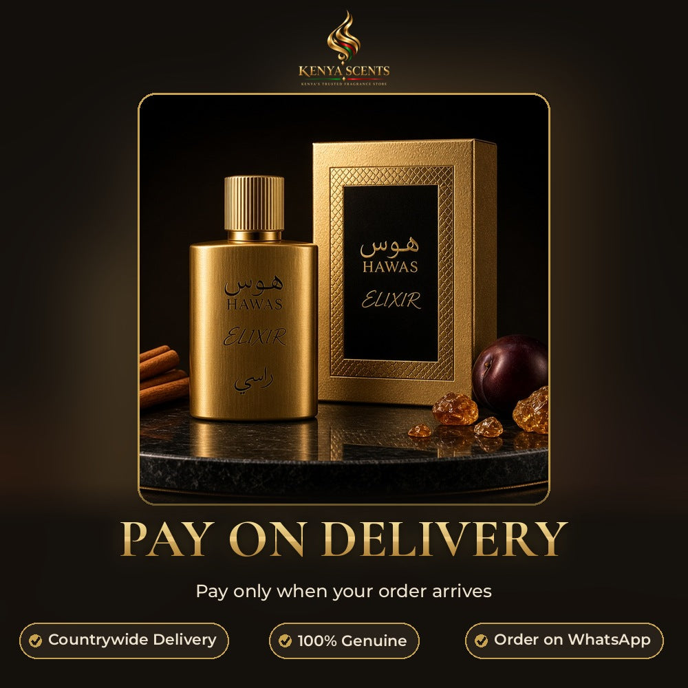 Rasasi Hawas Elixir Eau de Parfum 100ml bottle and box