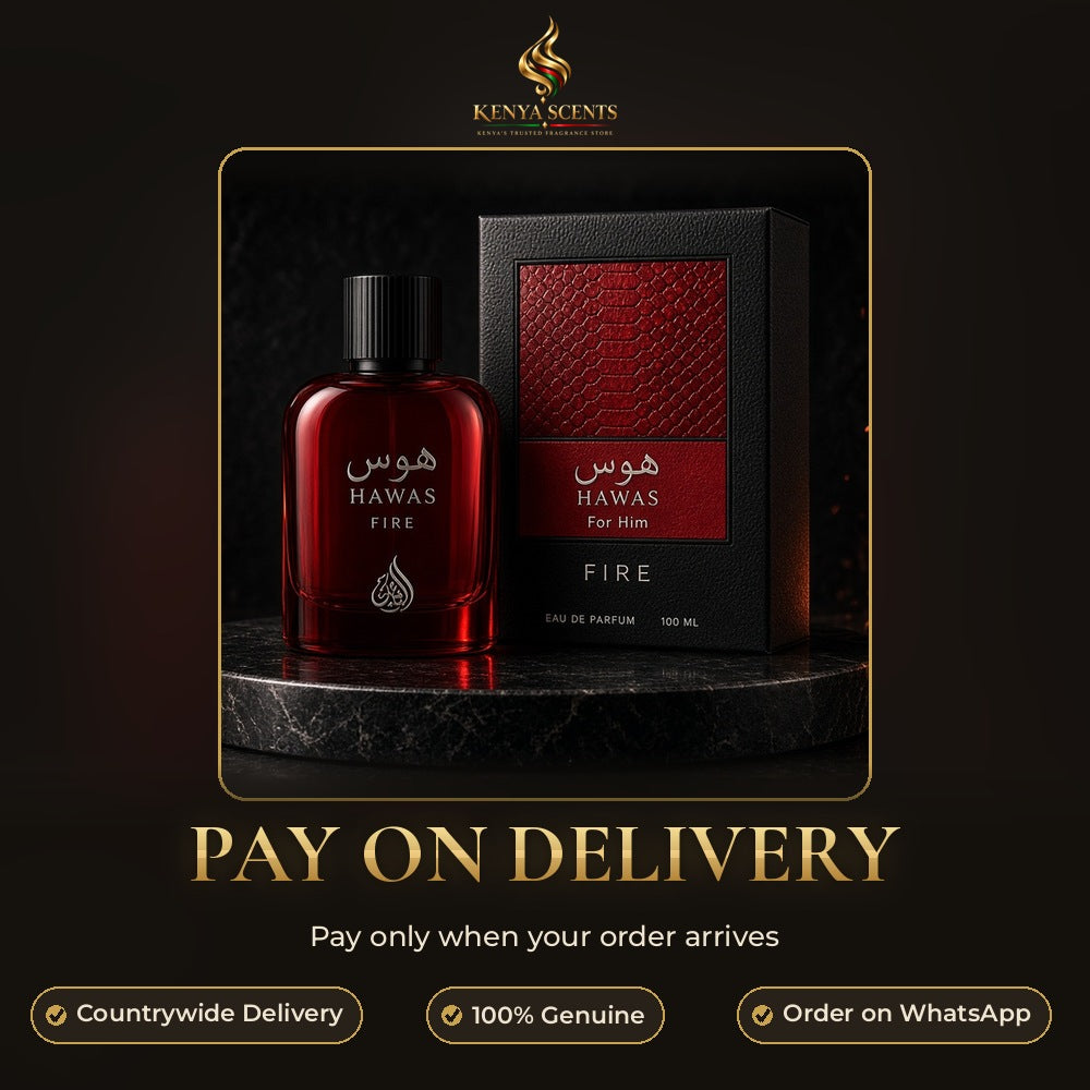 Rasasi Hawas Fire Eau de Parfum 100ml bottle and box
