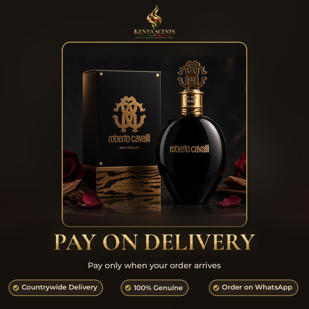 Roberto Cavalli Nero Assoluto Eau de Parfum 75ml bottle and box